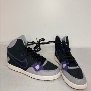 Nike Court Vision Mid Men’s 10 — Black/Purple/Gray Retro Sneaker